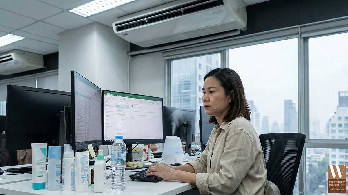 ไลฟ์สไตล์หน้าจอกับสภาพอากาศที่เปลี่ยนไปซึ่งกระทบต่อผิวในชีวิตประจำวัน
