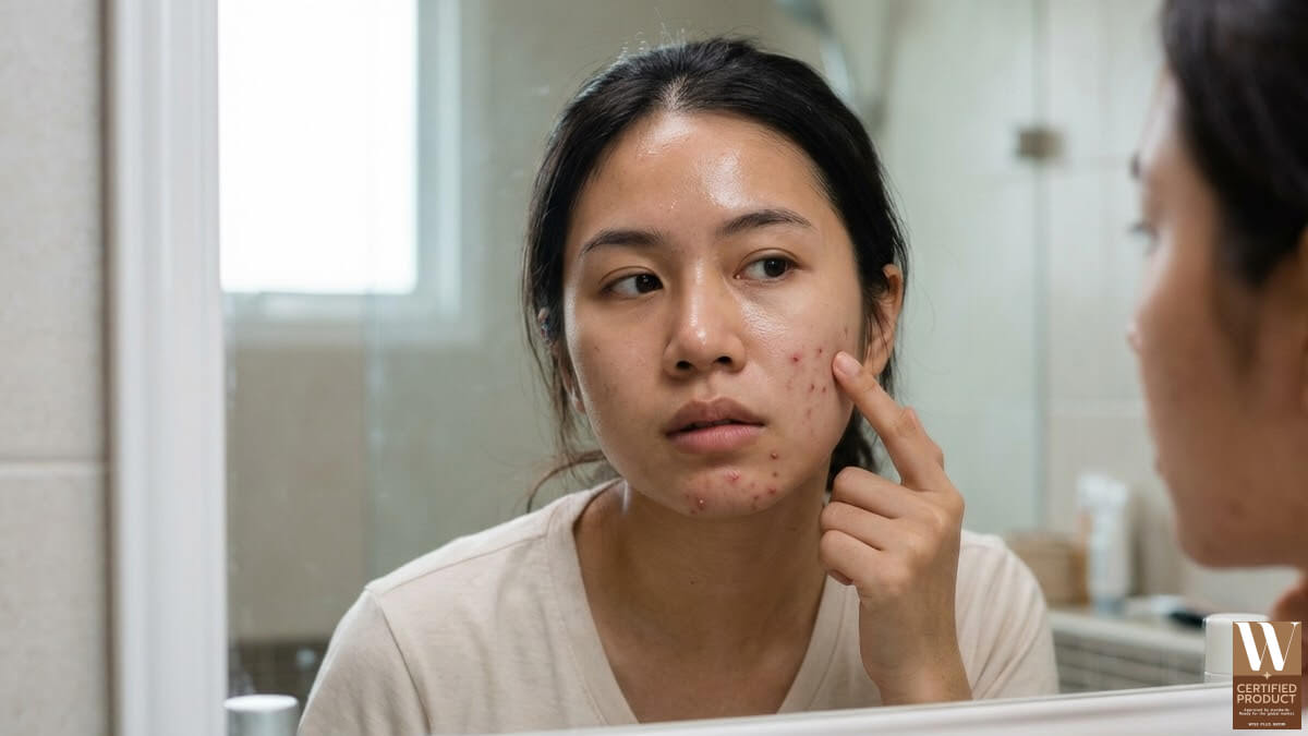 สิวคือปัญหาผิวที่เกิดจากการอุดตันของรูขุมขนและต่อมไขมัน