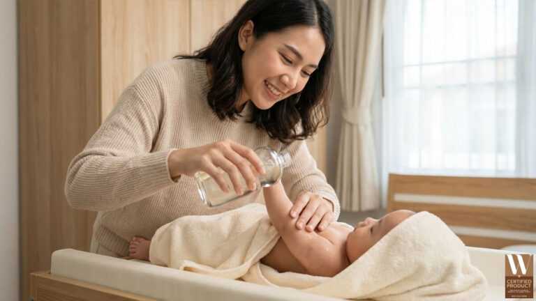 ความปลอดภัยของเบบี้ออยล์สำหรับเด็กและข้อมูลที่พ่อแม่ควรรู้ก่อนใช้