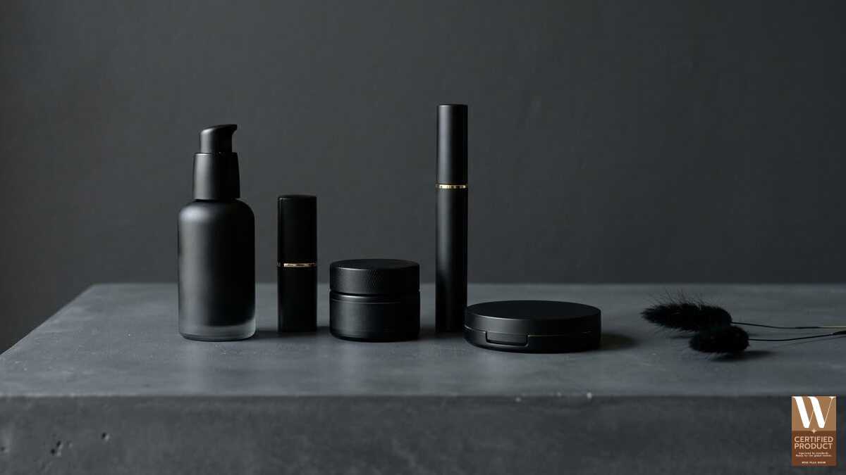 สีดำกับความเรียบง่ายในงานออกแบบแบรนด์เครื่องสำอาง