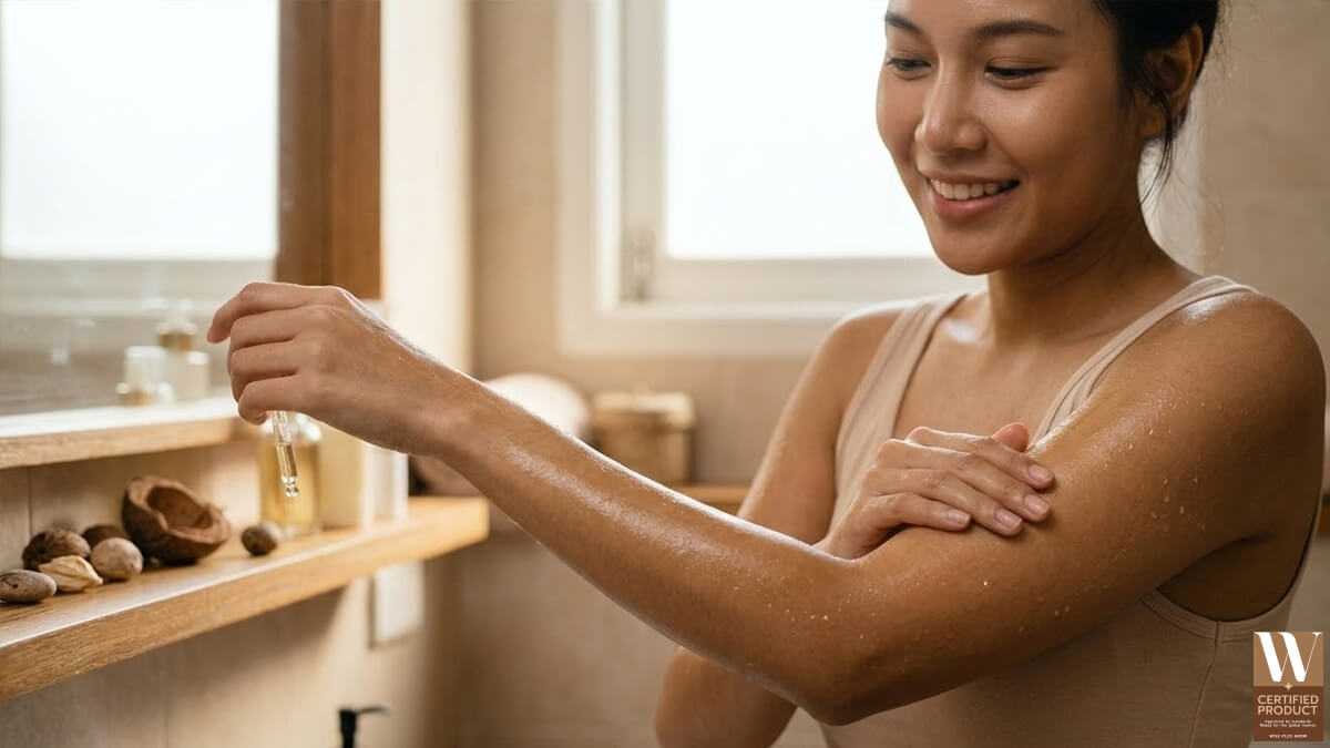 บอดี้ออยล์ผลิตภัณฑ์น้ำมันบำรุงผิวกายเพื่อเพิ่มความชุ่มชื้นให้ผิว