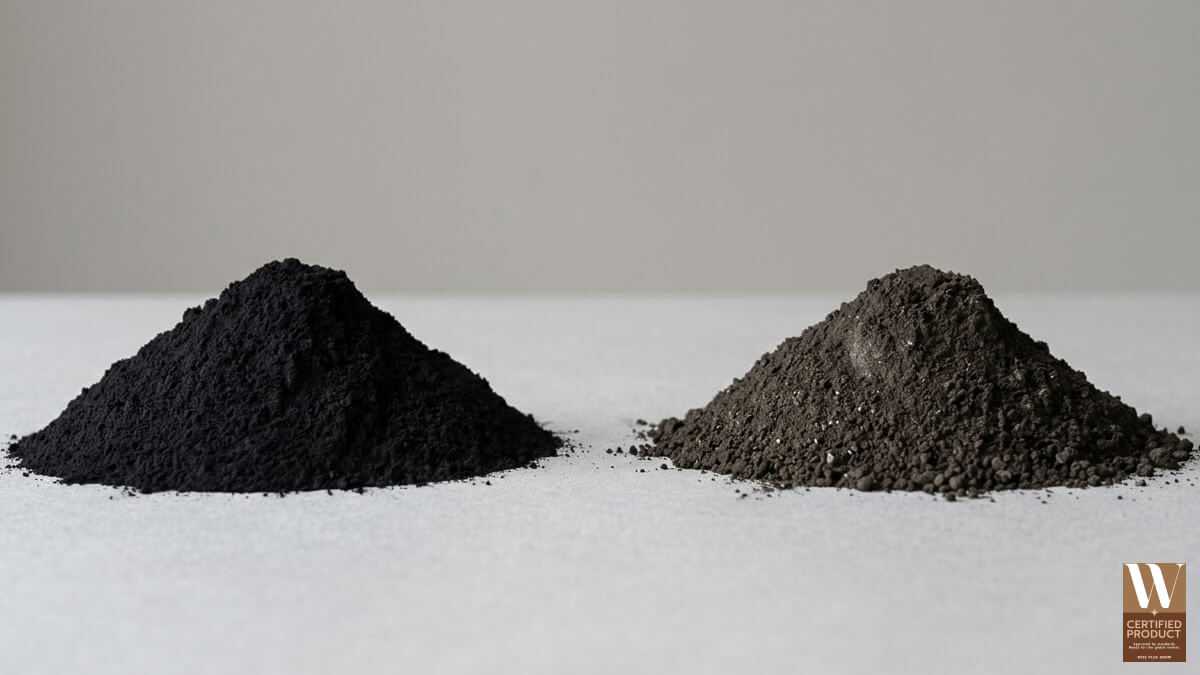 ความแตกต่างระหว่าง Carbon Black และ Iron Oxide Black