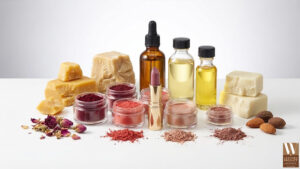 โครงสร้างสูตรลิปสติกและส่วนผสมหลักในอุตสาหกรรมเครื่องสำอางสำหรับผลิตภัณฑ์ริมฝีปาก