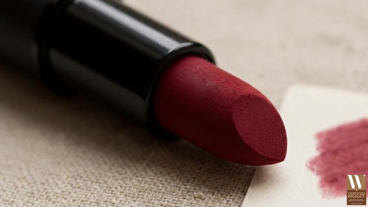 ลิปสติกเนื้อแมตต์ในผลิตภัณฑ์เครื่องสำอางสำหรับริมฝีปาก