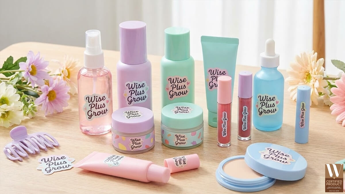 โทนสีพาสเทลสำหรับแพ็กเกจสกินแคร์และเครื่องสำอางตลาดวัยรุ่น