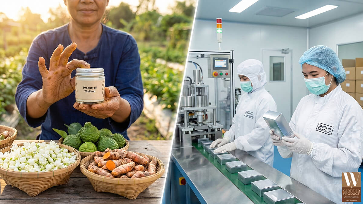 ความแตกต่างระหว่างฉลาก Product of Thailand และ Made in Thailand บนสินค้า