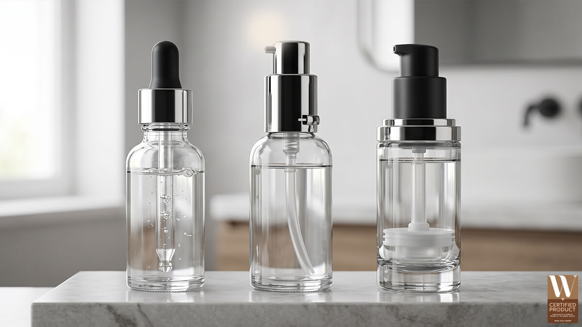 ประเภทบรรจุภัณฑ์เซรั่มแบบ Dropper Pump และ Airless