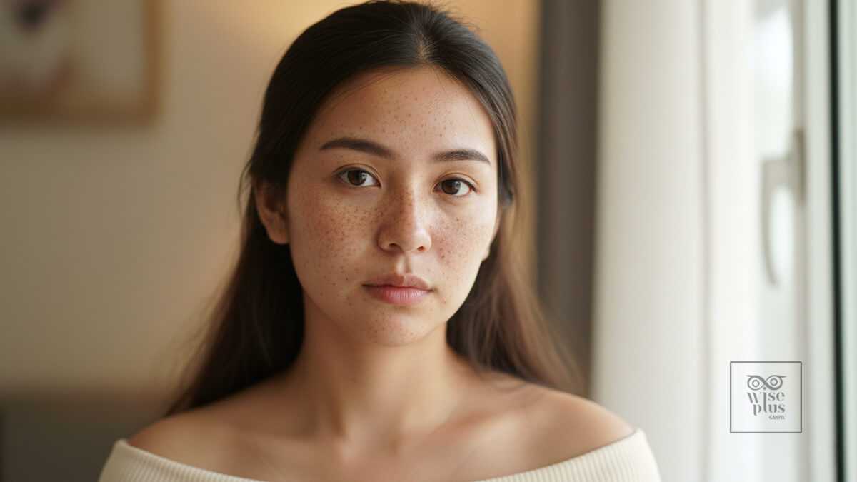 กระจุดสีน้ำตาลบนใบหน้าที่สัมพันธ์กับแดดและพันธุกรรม