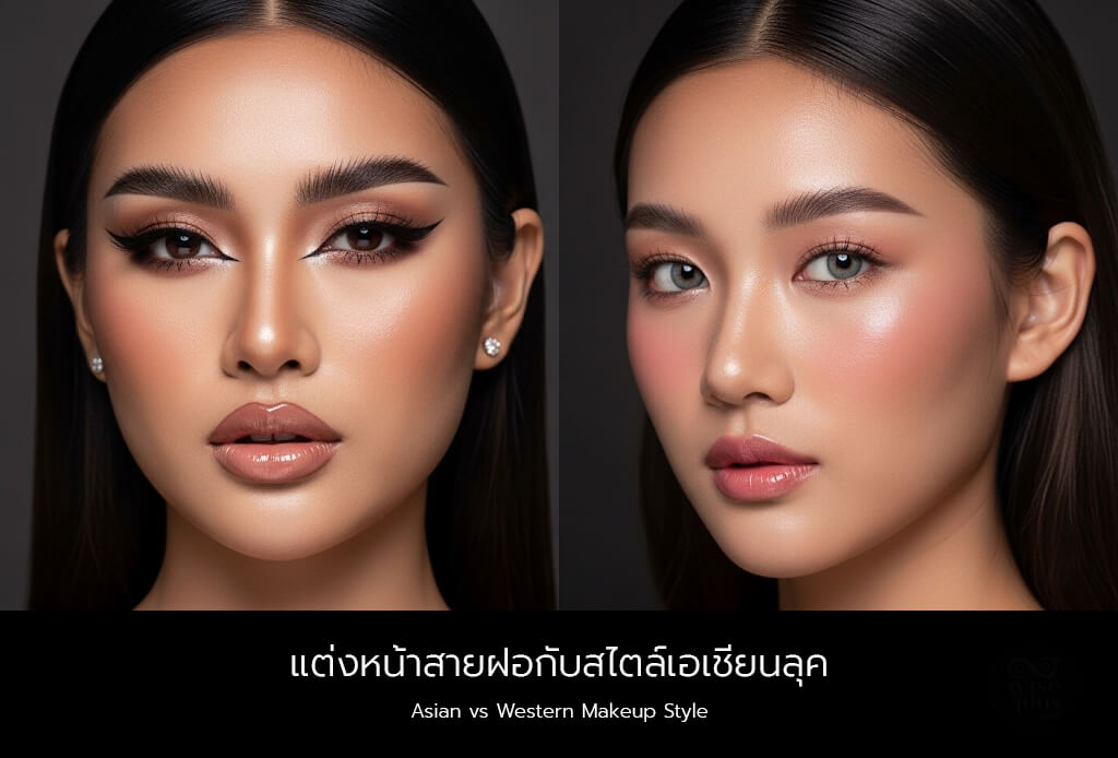 เปรียบเทียบแต่งหน้าสายฝอกับสไตล์เอเชียนลุค