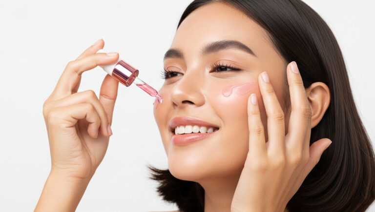 Pomegranate serum nourishes the skin