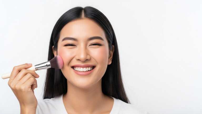 Sweep on some blush to look more youthful