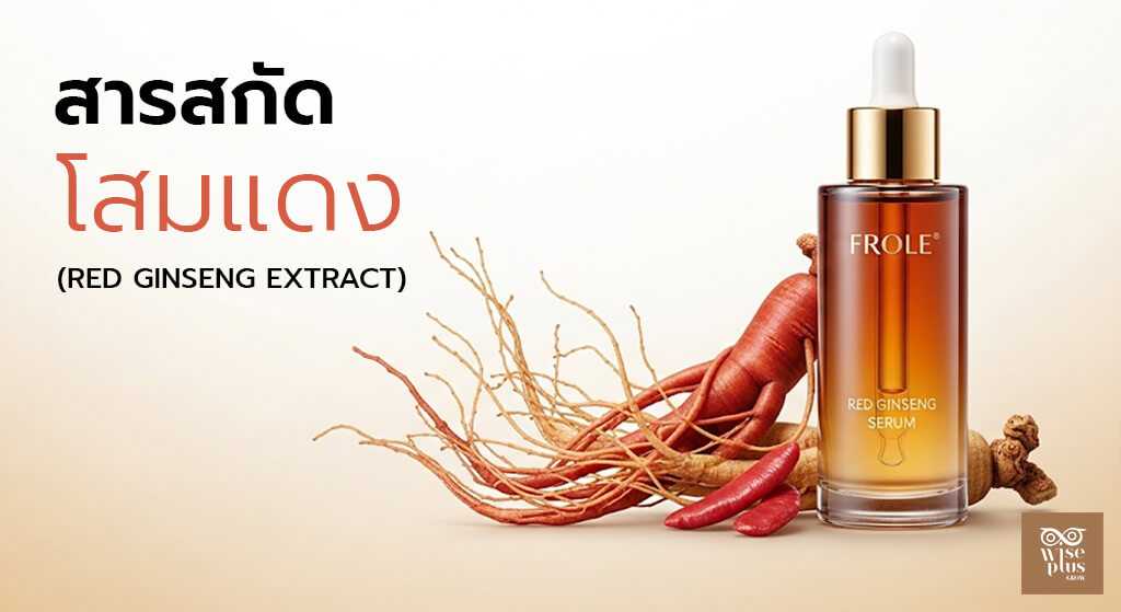 สารสกัดโสมแดงในขวดเซรั่มพรีเมียมสำหรับบำรุงผิวหน้า