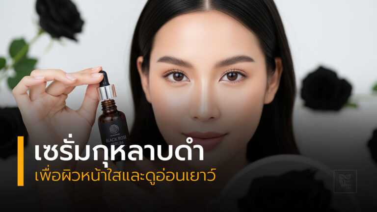 เซรั่มกุหลาบดำเพื่อผิวหน้าใสและดูอ่อนเยาว์