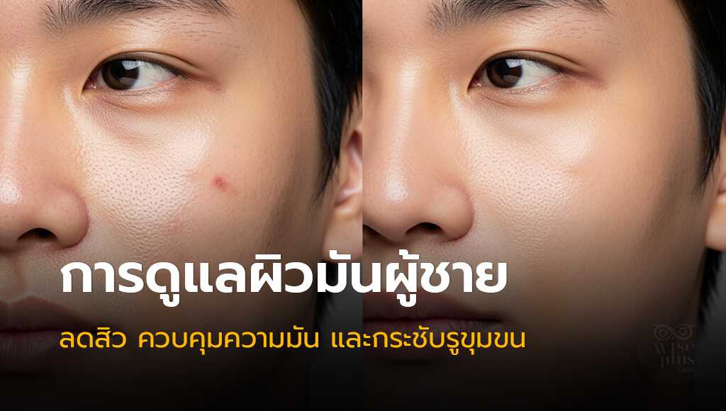 การดูแลผิวมันผู้ชาย ลดสิว ควบคุมความมัน และกระชับรูขุมขน