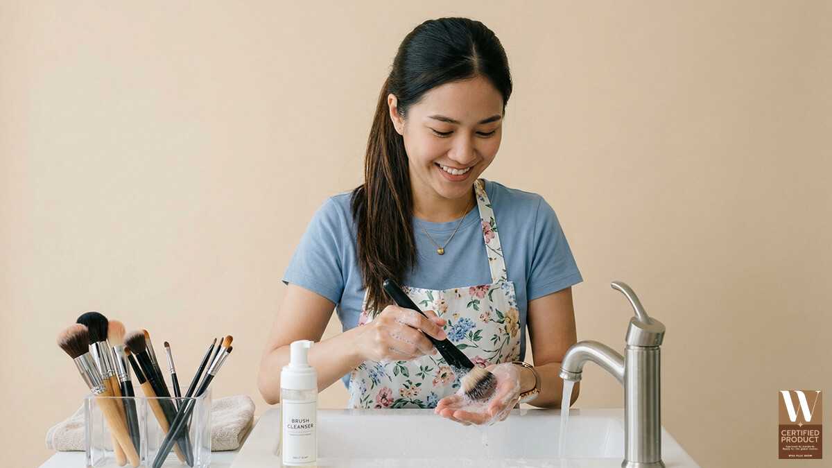 ขั้นตอนล้างแปรงให้สะอาดลึก