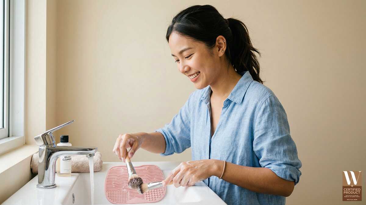 วิธีล้างแปรงแต่งหน้าอย่างถูกต้อง
