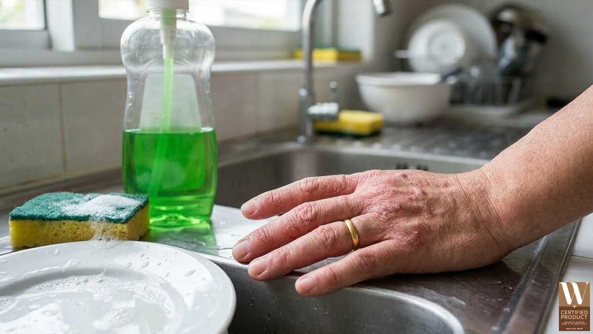 อาการแพ้น้ำยาล้างจาน ผิวมือแห้ง ลอก ระคายเคือง