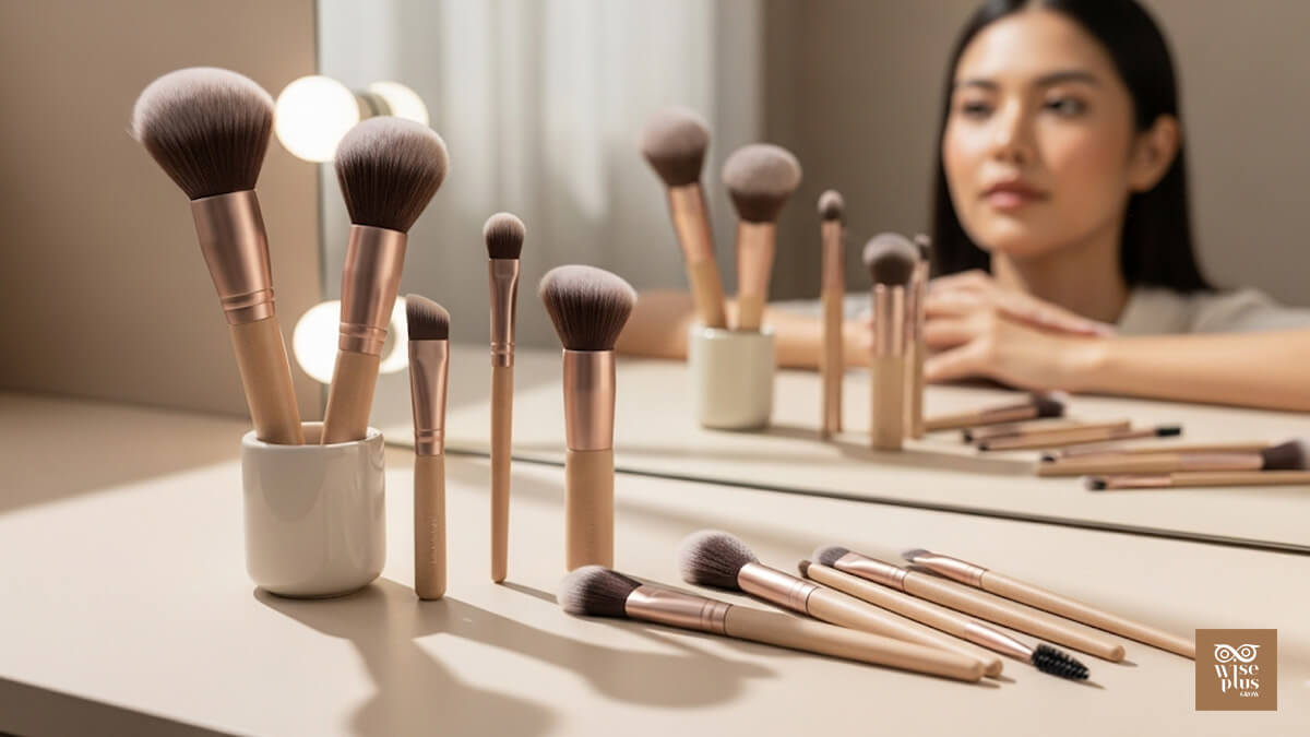 ชุดแปรงแต่งหน้าพื้นฐานสำหรับมือใหม่โทนพรีเมียม