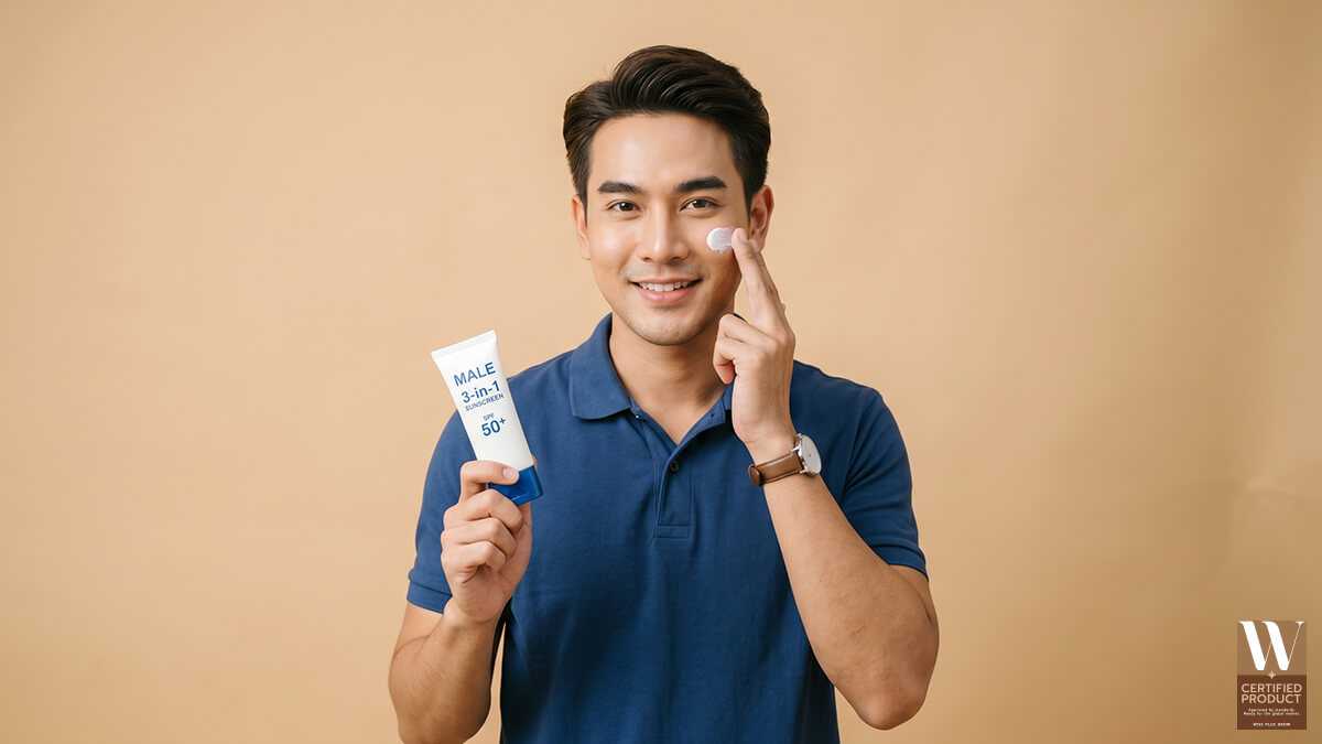 วิธีใช้กันแดด 3-in-1 สำหรับผู้ชายให้ปกป้องผิว