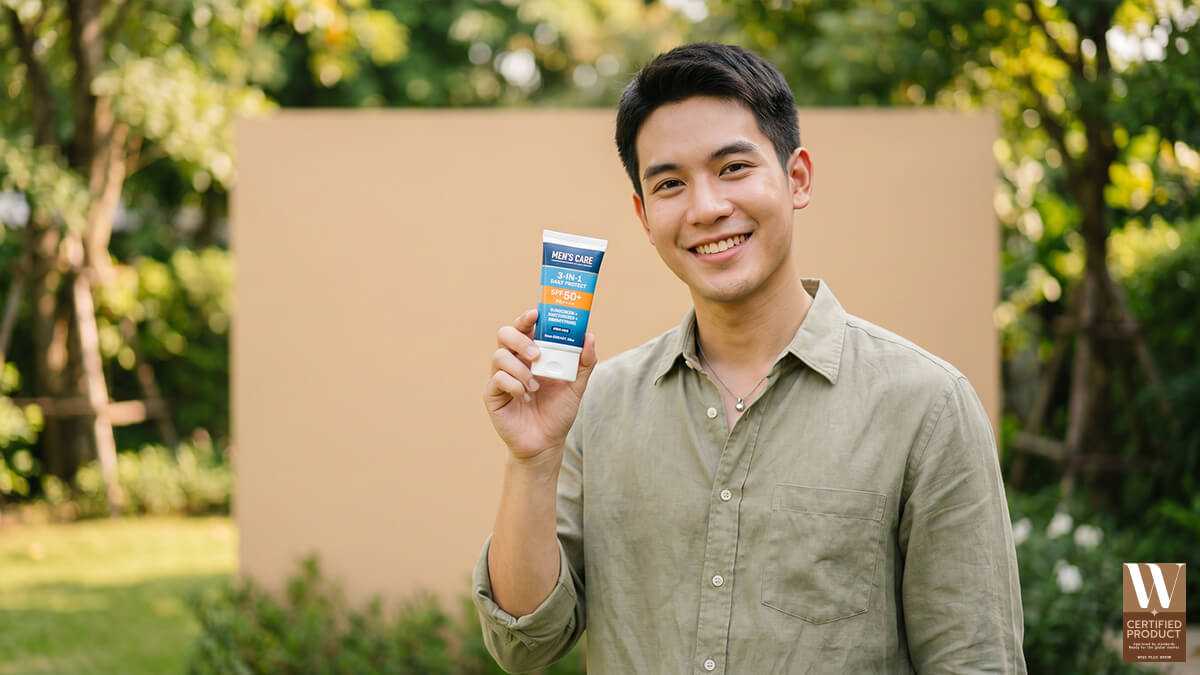 ผลิตภัณฑ์กันแดด 3-in-1 สำหรับผู้ชาย