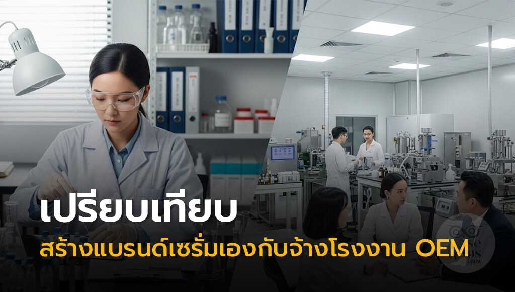 เปรียบเทียบสร้างแบรนด์เซรั่มเองกับจ้างโรงงาน OEM