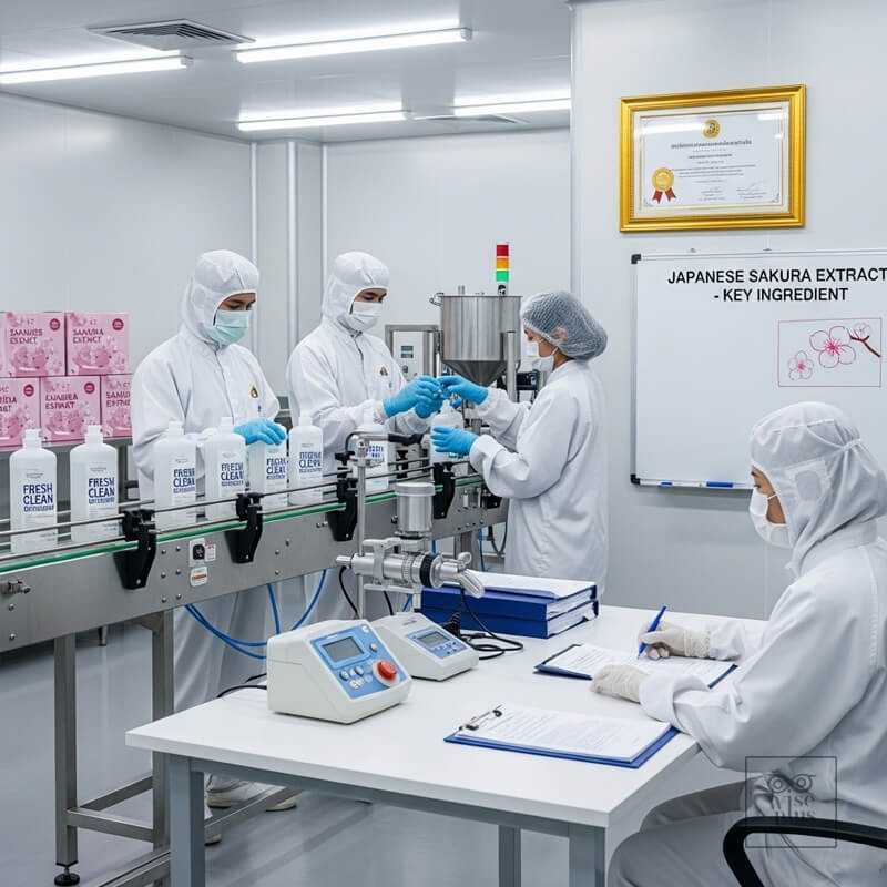 กระบวนการผลิตน้ำยาซักผ้า OEM ที่สร้างความน่าเชื่อถือให้แบรนด์