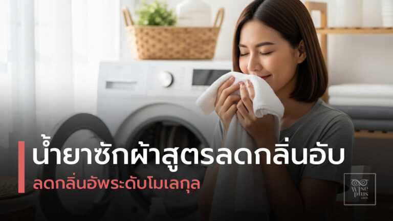ห้องซักผ้าแบบไทยพร้อมน้ำยาซักผ้าสูตรลดกลิ่นอับ