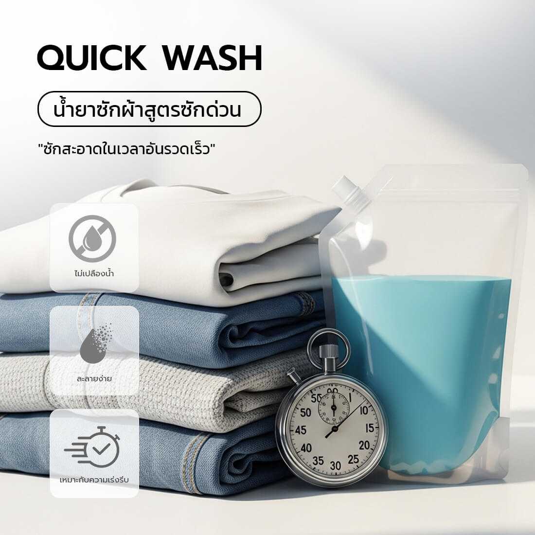 น้ำยาซักผ้าสูตรซักด่วน