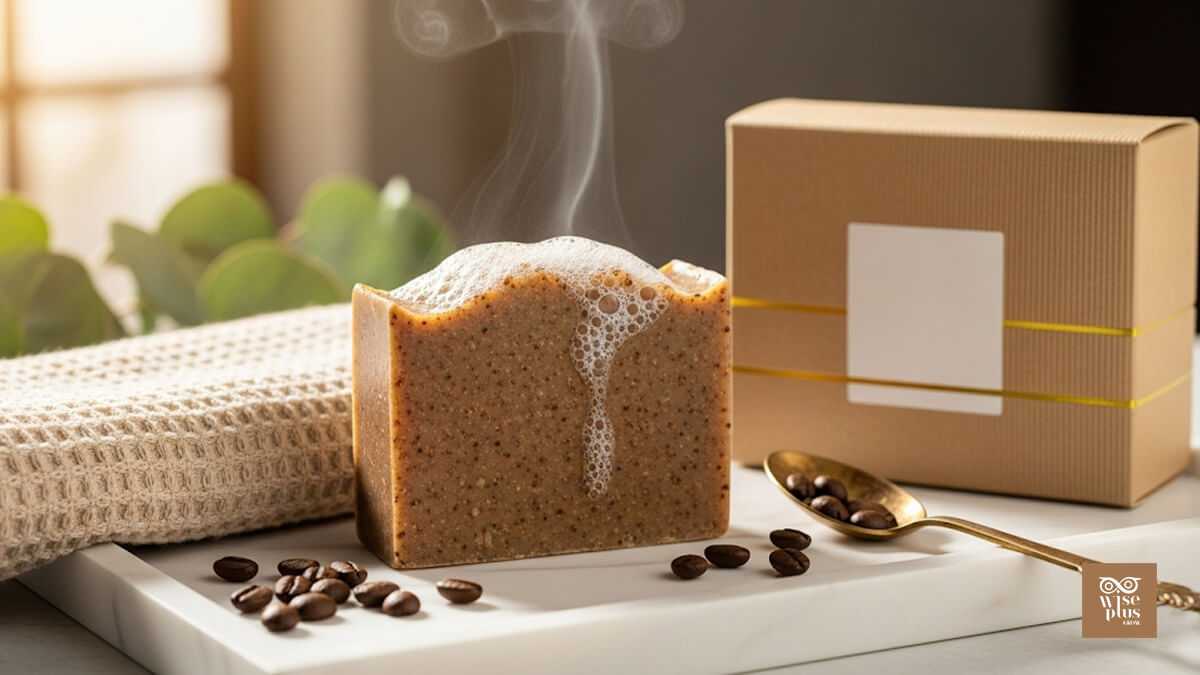 สบู่กาแฟสครับผิวสูตรอ่อนโยนโทนสปา