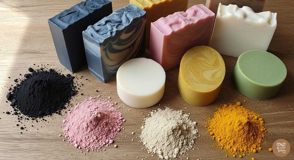 สีธรรมชาติและสีเกรดเครื่องสำอางในสบู่