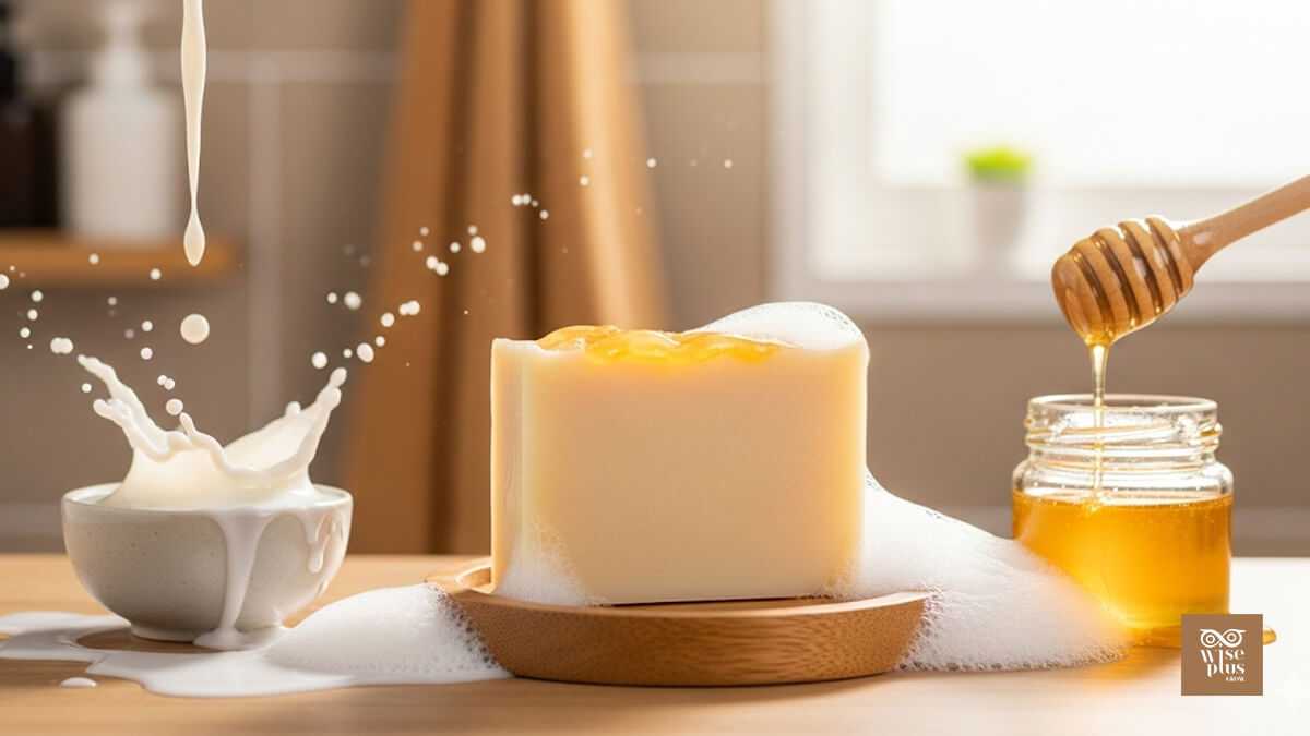 สบู่น้ำผึ้งและนมแพะเพื่อผิวแห้งแพ้ง่าย