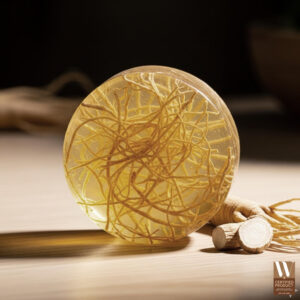 สบู่โสมเกาหลีใสสองก้อนผสมรากโสมบำรุงผิว