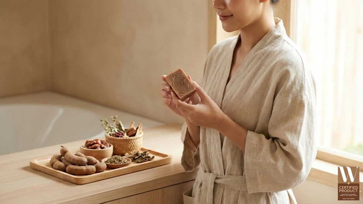 สบู่มะขามเปียกบำรุงผิวกายให้ดูกระจ่างใสอย่างเป็นธรรมชาติ