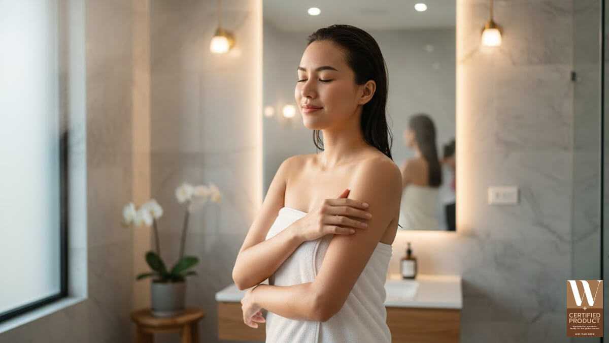 ผิวสัมผัสนุ่มสบายหลังใช้สครับมะพร้าวฟองนม 