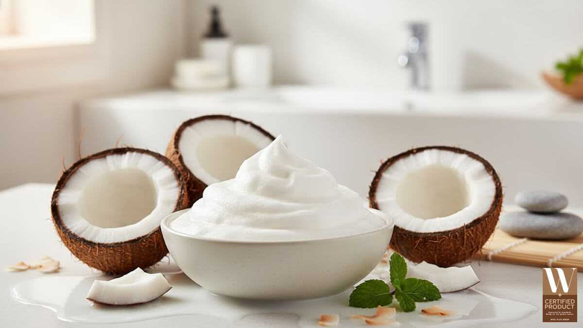 สครับมะพร้าวฟองนม เนื้อครีมมี่ ให้ความรู้สึกนุ่มและชุ่มชื้น