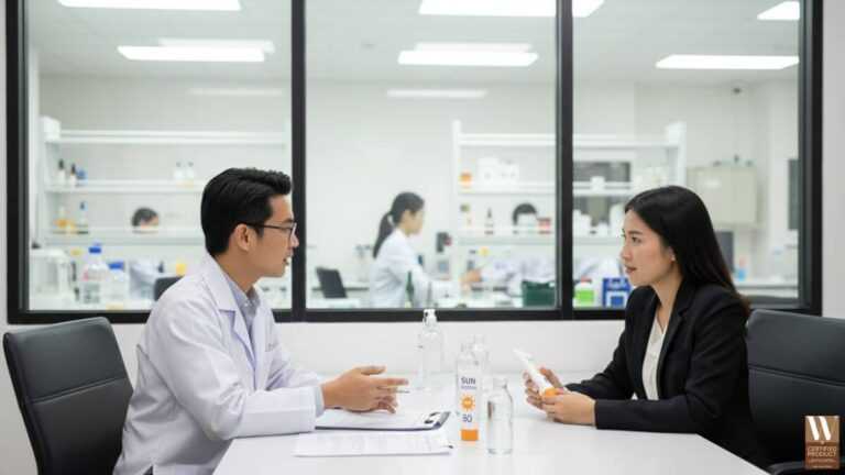 เจ้าของแบรนด์ครีมกันแดดคุยกับโรงงานเรื่องการทดสอบ Stability และ Photostability ของสูตรผลิตภัณฑ์