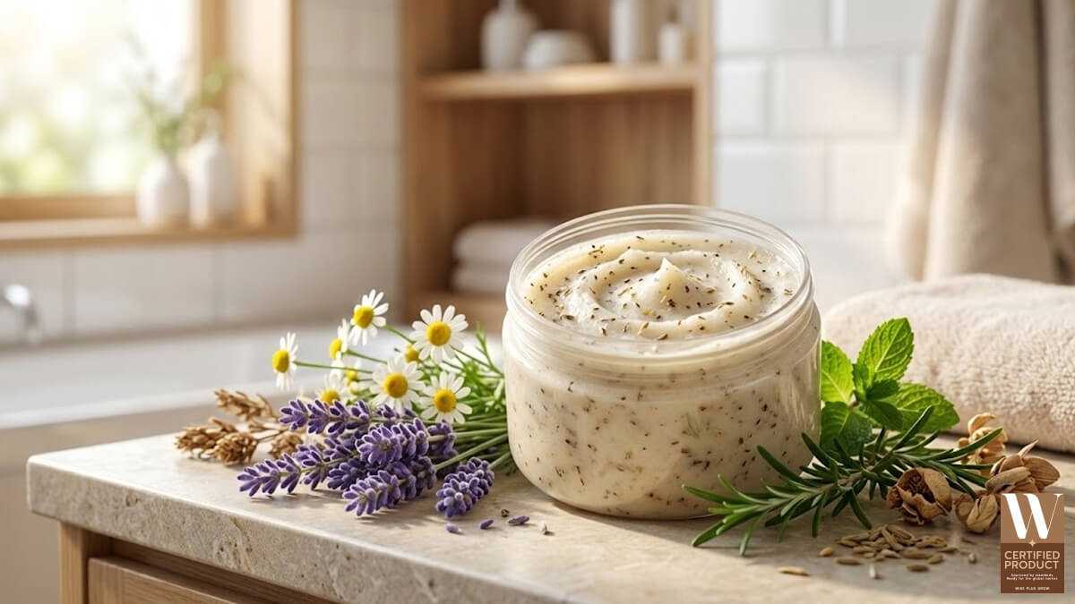 สครับเนื้อสมุนไพรสำหรับผลัดผิวอย่างอ่อนโยน เคารพเกราะป้องกันผิว