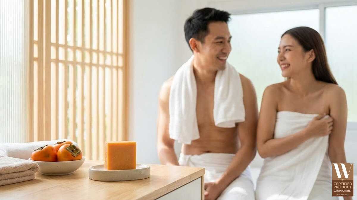 สบู่ลูกพลับญี่ปุ่นลดกลิ่นตัวกลิ่นสะอาดสไตล์ญี่ปุ่น