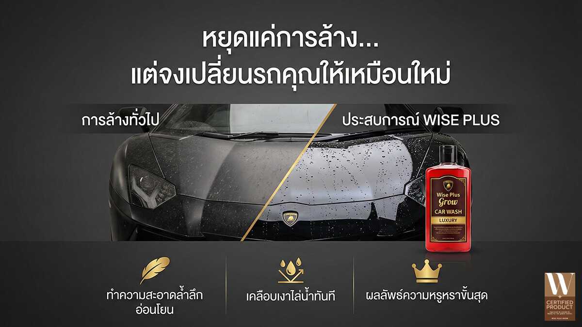 เหตุผลเลือก Wise Plus Grow สำหรับผลิตน้ำยาล้างรถ OEM ทุกชนิด