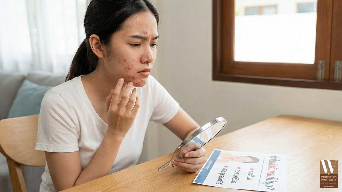 กระบวนการเกิดสิวอักเสบในระดับโครงสร้างผิวและการตอบสนองของผิวต่อการอักเสบ