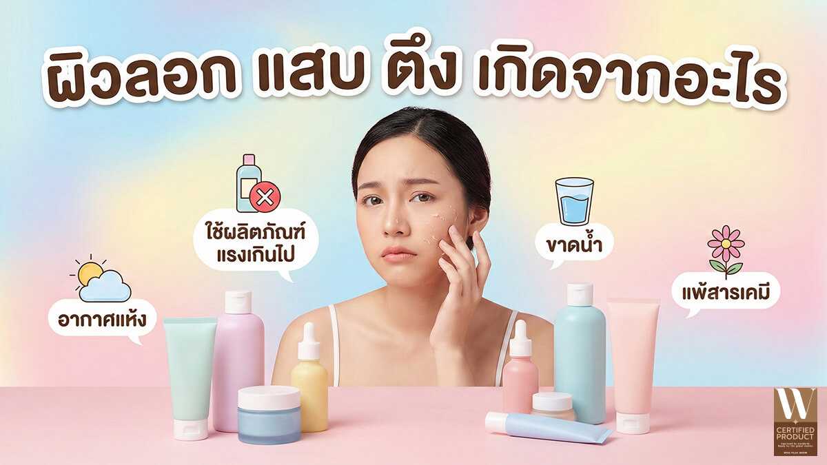 ผิวลอก แสบ ตึง เกิดจากอะไร และควรดูแลผิวอย่างไร