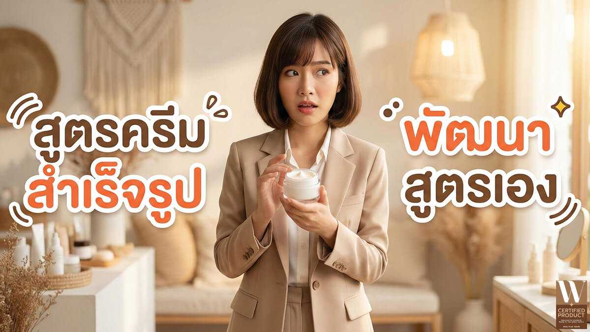 การเปรียบเทียบสูตรครีมสำเร็จรูปกับการพัฒนาสูตรเองสำหรับการทำแบรนด์