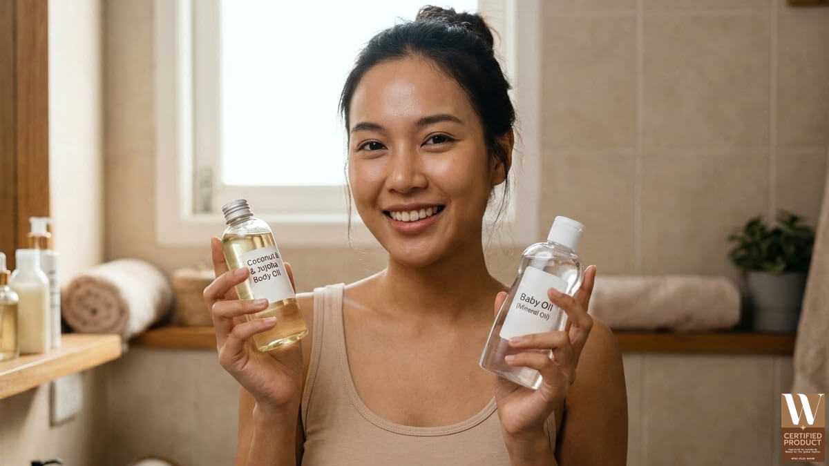 ความแตกต่างระหว่างบอดี้ออยล์และเบบี้ออยล์ในผลิตภัณฑ์บำรุงผิวกาย