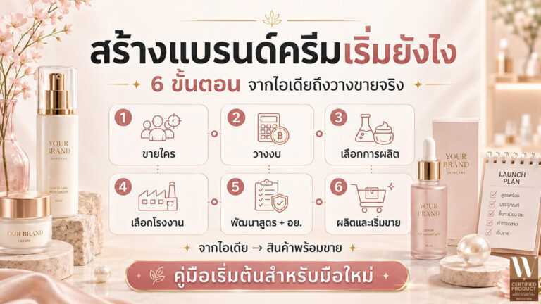 6 ขั้นตอนสร้างแบรนด์ครีมจากไอเดียสู่การวางขายจริง