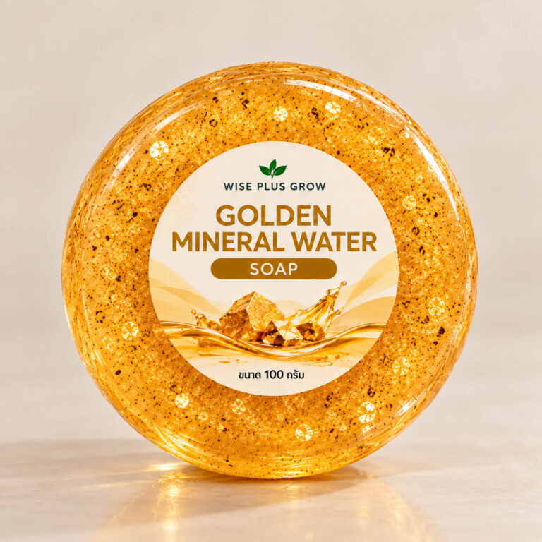 สบู่น้ำแร่ทองคำ Golden Mineral Water Soap ขนาด 100 กรัม