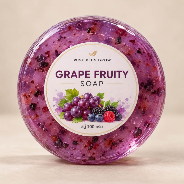 สบู่เกรปฟรุตตี้ Grape Fruity Soap ขนาด 100 กรัม